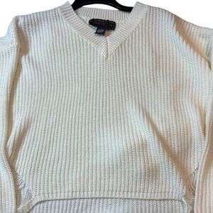 Polly & Esther White Ribbed Sweater